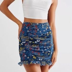 Free People Romi Mesh Mini Skirt Sz M